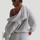 Boyfriend Zip-Up Hoodie - Light Heather Gray