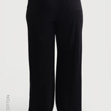 Relaxed Cotton Pants - Black