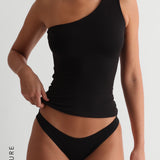 The One-Shoulder T-Shirt - Black