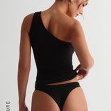 The One-Shoulder T-Shirt - Black
