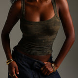 Classic Micro-Ribbed Cami - Veil Camo