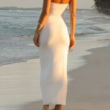 The Halter Maxi Dress - White