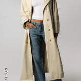 The Origin Longline Trench Coat - Khaki