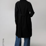 The Arden Midi Trench Coat - Black