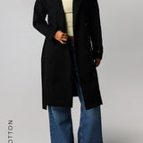 The Arden Midi Trench Coat - Black