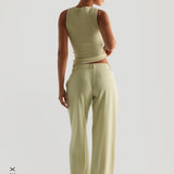 The Modern Straight Leg Trousers - Peppermint Tea
