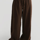 Heritage Linen Wide-Leg Pants - Terra