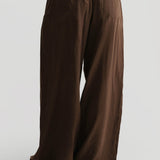 Heritage Linen Wide-Leg Pants - Terra