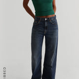 Form-Ribbed Split-Back Tank Top - Cucumber
