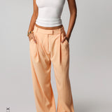 The Ivy Wide-Leg Trousers - Honeypeach