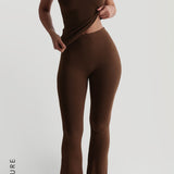 Pro-Technical Flared Leggings - Cocoa