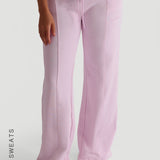Structured Wide Leg Sweatpants - Soft Pink