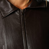 The Boyfriend Leather Jacket - Brown Sugar