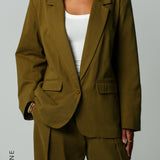 The Meridian Blazer - Olive Oil