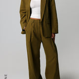 The Meridian Blazer - Olive Oil