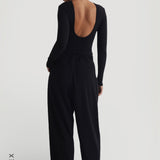 The Ivy Wide-Leg Trousers - Black