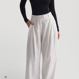 The Ivy Wide-Leg Trousers - White