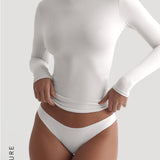 Refined Long Sleeve Turtleneck T-Shirt - White