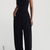 Timeless Cowl Neck Full-Length Top - Black