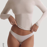 Reform Open Back Long Sleeve T-Shirt - Light Oat