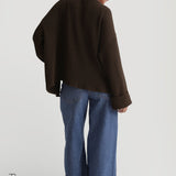 The Ribbed Button Up Cardigan - Light Brown