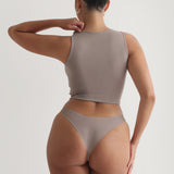 Daily Crop Top - Smokey Taupe