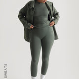 Oversized Cotton Jacket - Forest Green