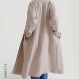 Oversized Sweat Cardigan - Light Oat
