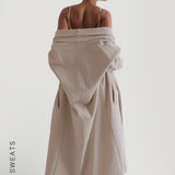 Oversized Sweat Cardigan - Light Oat