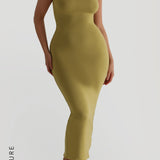 Classic Tube Maxi Dress - Golden Olive