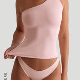 The One Shoulder T-Shirt - Light Rose
