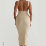 Low Back Maxi Dress - Soft Honey
