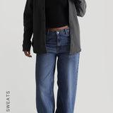 Oversized Cotton Jacket - Midnight Gray