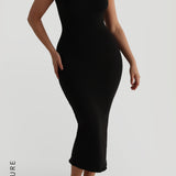 Low Back Maxi Dress - Black