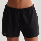 Heritage Linen Shorts - Black