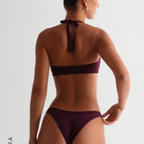 Halter Bandeau Bikini Top - Grape