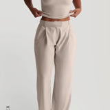 The Ivy Wide-Leg Trousers - Buttercream