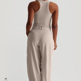The Ivy Wide-Leg Trousers - Buttercream