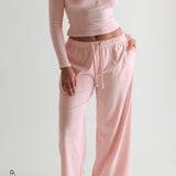 Air-Sleep Straight Leg Pants - Light Rose