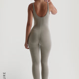 Banded Scoop Neck Jumpsuit - Quiet Sage