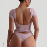 Cloud Low Back T-Shirt - Lavender