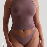 Crew Micro-Ribbed Tank Top - Vintage Purple
