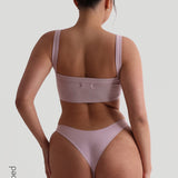 Staple Micro-Rippen-Bralette - Lavendel
