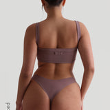 Staple Micro-Ribbed Bralette - Vintage Purple