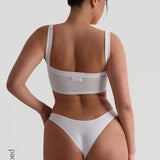 Staple Micro-Ribbed Bralette - White