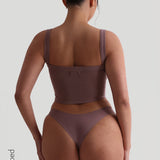 Staple Micro-Ribbed Crop Top - Vintage Purple