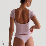 Cloud Low Back T-Shirt - Lavender