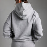 Boyfriend Zip-Up Hoodie - Heather Gray