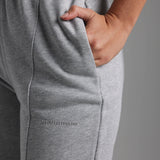 Structured Wide Leg Sweatpants - Heather Gray