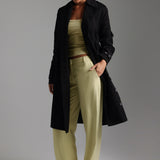 The Arden Midi Trench Coat - Black